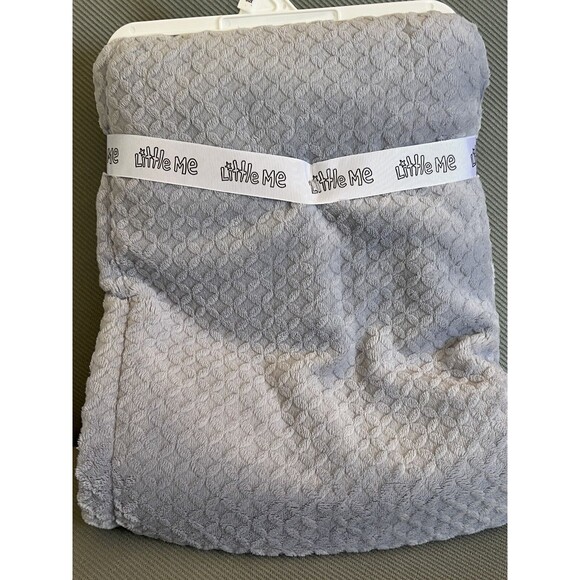 Little Me Thank Heaven For Little Boys Blue Reversible Baby Blanket Embroidered - Picture 3 of 7